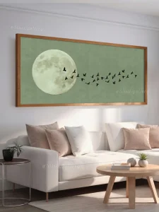 تابلو پرنده مهاجر سبز
